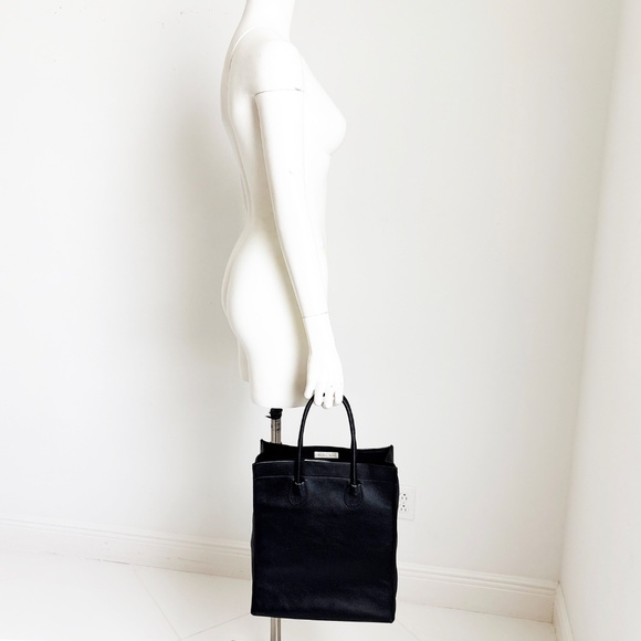 Bonnie Cashin for Coach Classic Shopping Tote Black Cowhide Leather Vintage 60s - Picture 4 of 15
